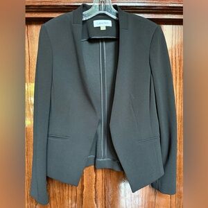 Calvin Klein Womens Sport Coat Jacket Blazer Size 8 Black No Button Poly Spandex
